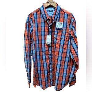 NWT Izod Plaid‎ Sport Flex Button Down Shirt